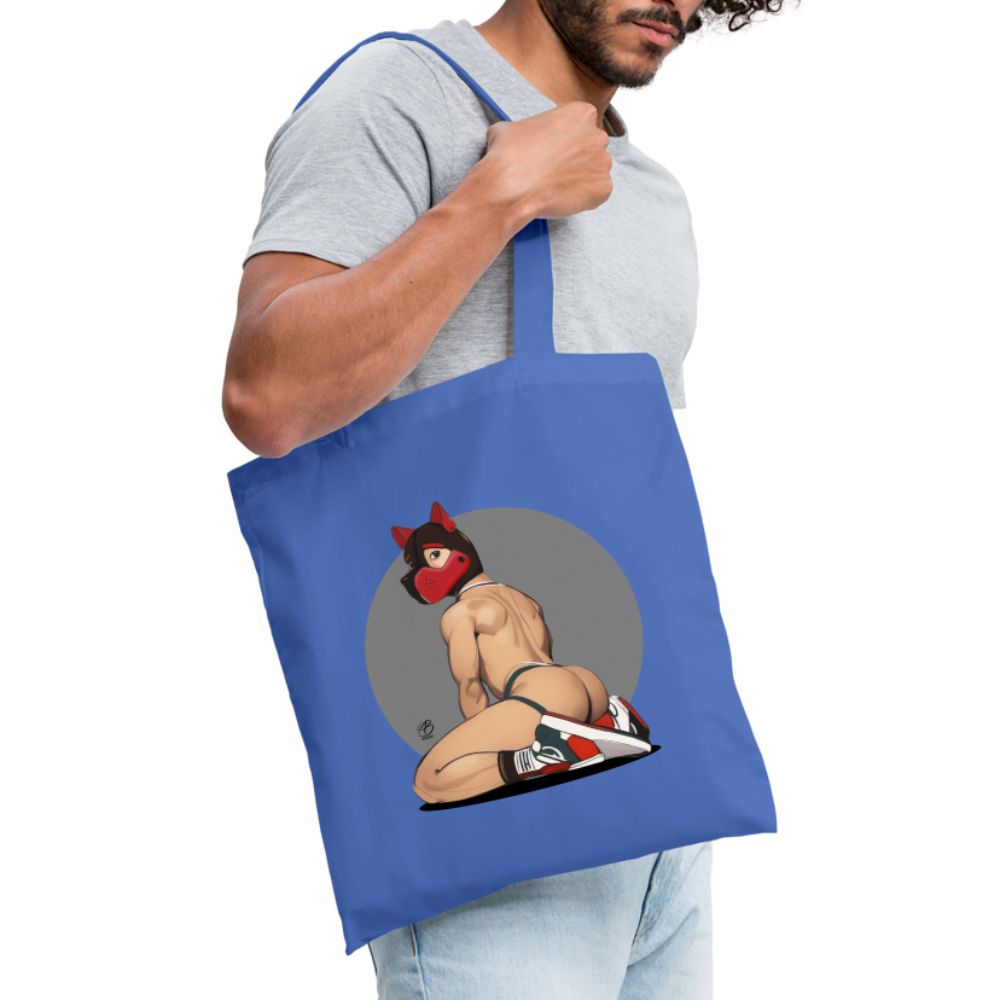 "Red Puppy Boy" Tote Bag - light blue