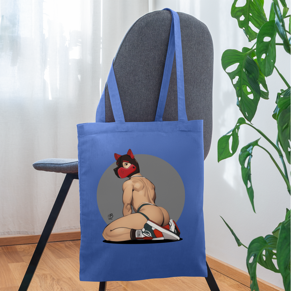 "Red Puppy Boy" Tote Bag - light blue