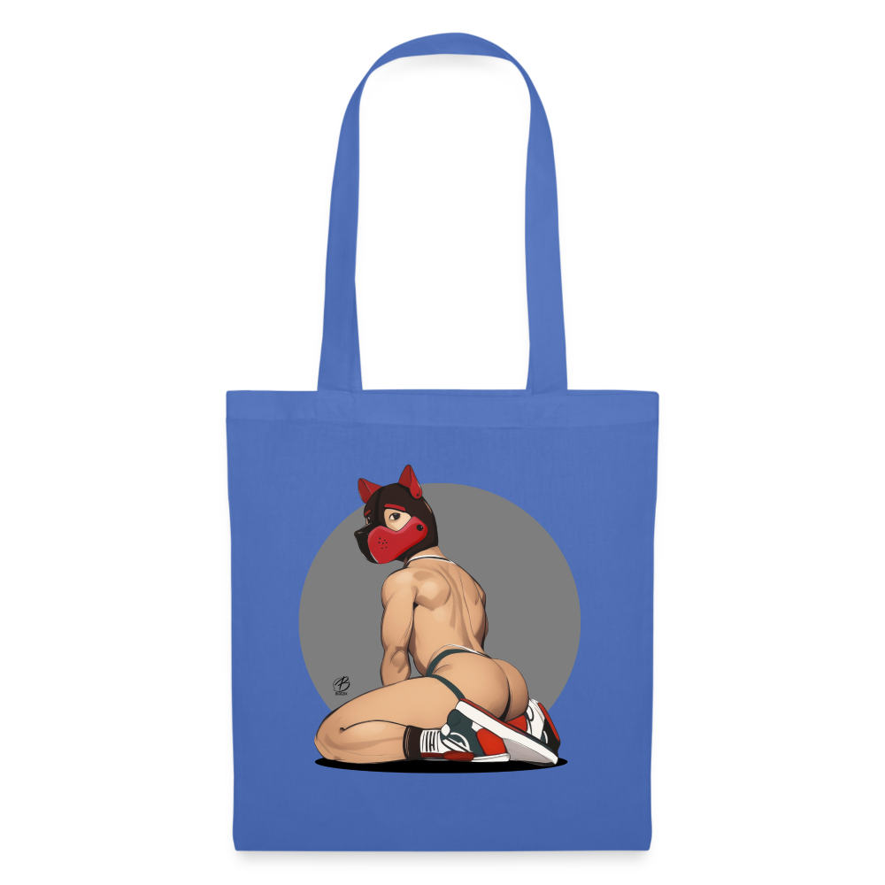 "Red Puppy Boy" Tote Bag - light blue