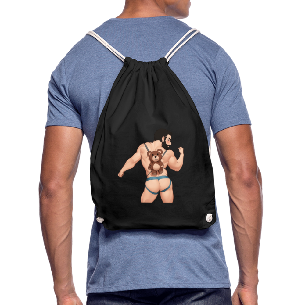 "Bear Bag Buddy" Drawstring Bag - black