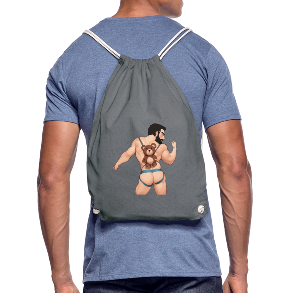 "Bear Bag Buddy" Drawstring Bag - grey