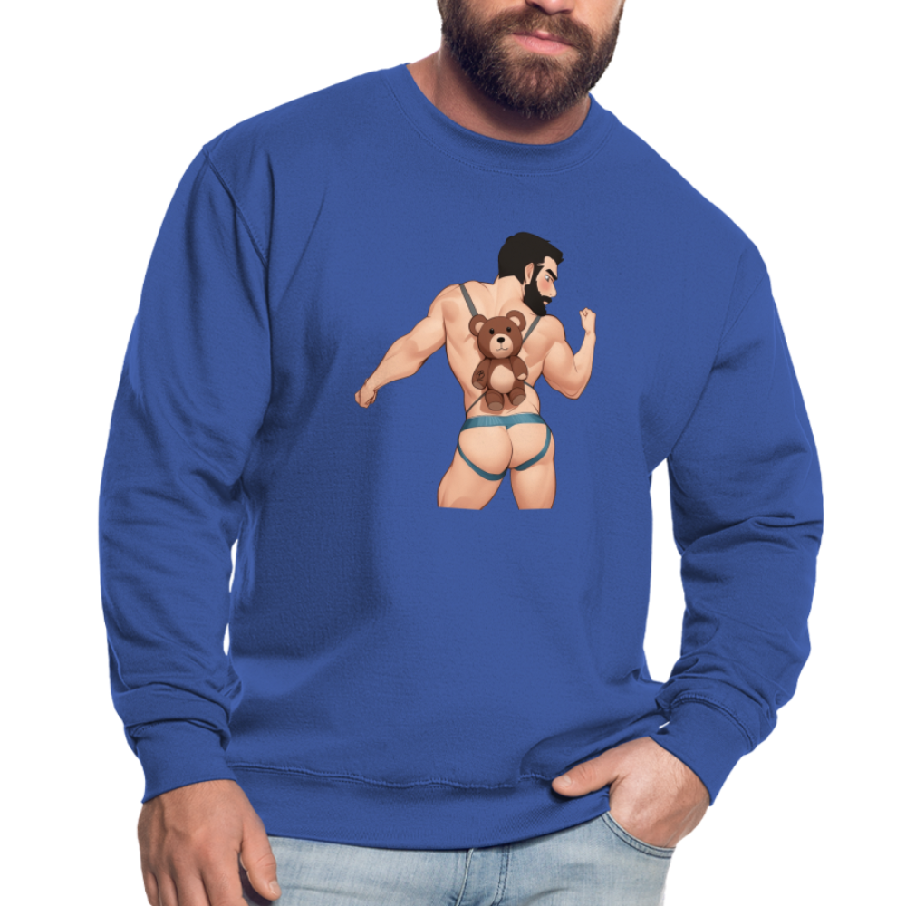 "Bear Bag Buddy" Sweatshirt - royal blue