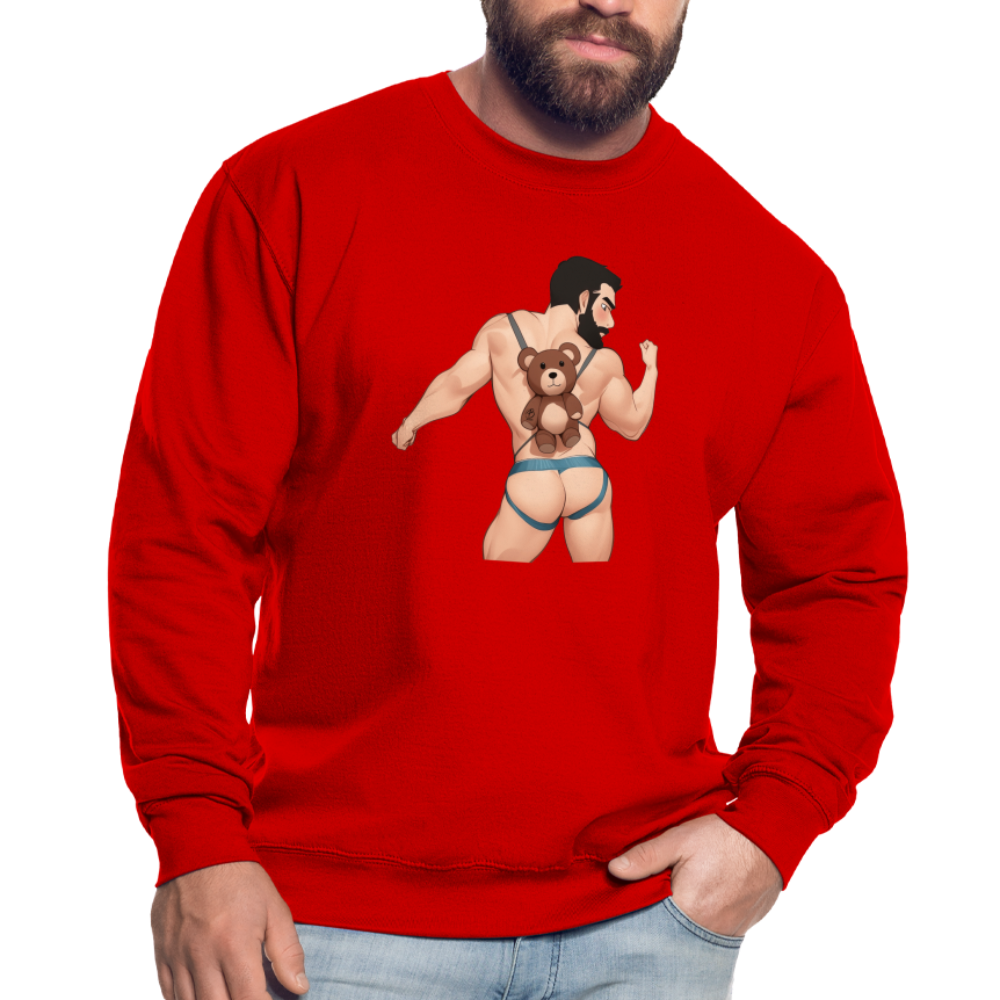 "Bear Bag Buddy" Sweatshirt - red