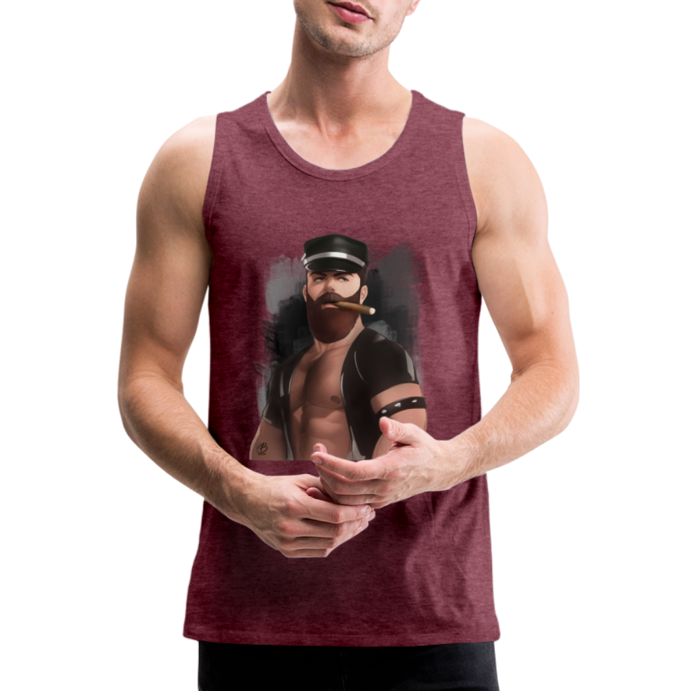 "Smoker Boss" Premium Tank Top - heather burgundy