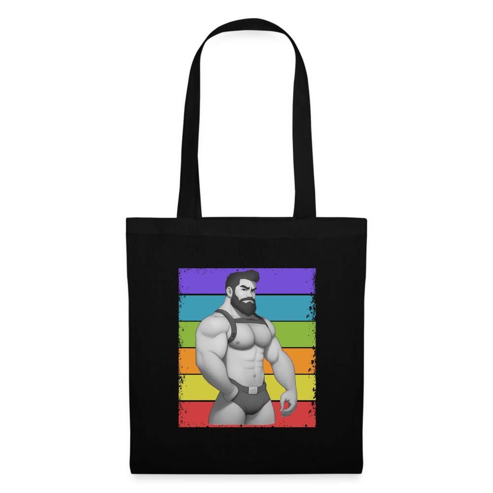"Rainbow Harness Daddy" Tote Bag - black