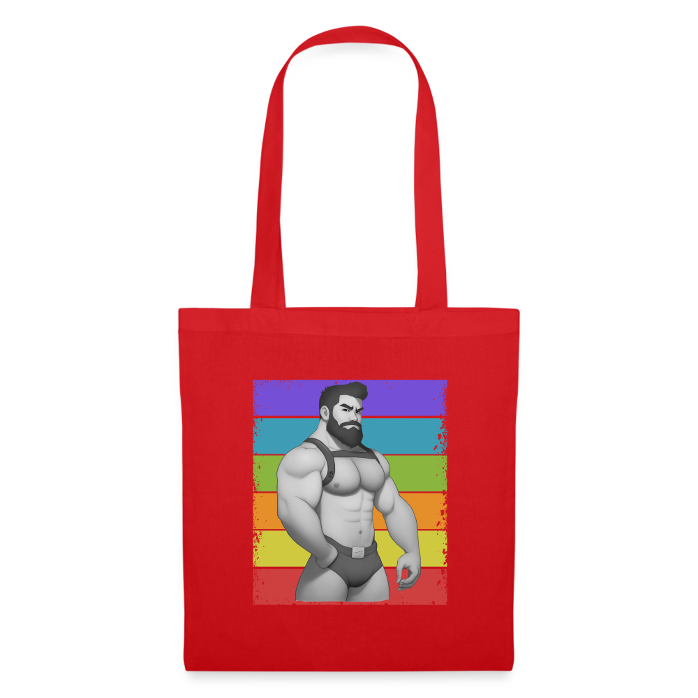 "Rainbow Harness Daddy" Tote Bag - red