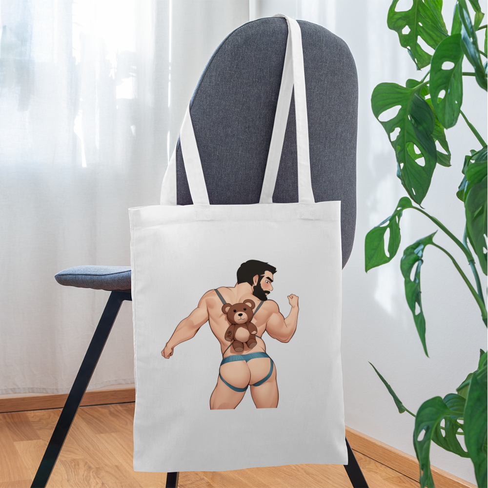 "Bear Bag Buddy" Tote Bag - white