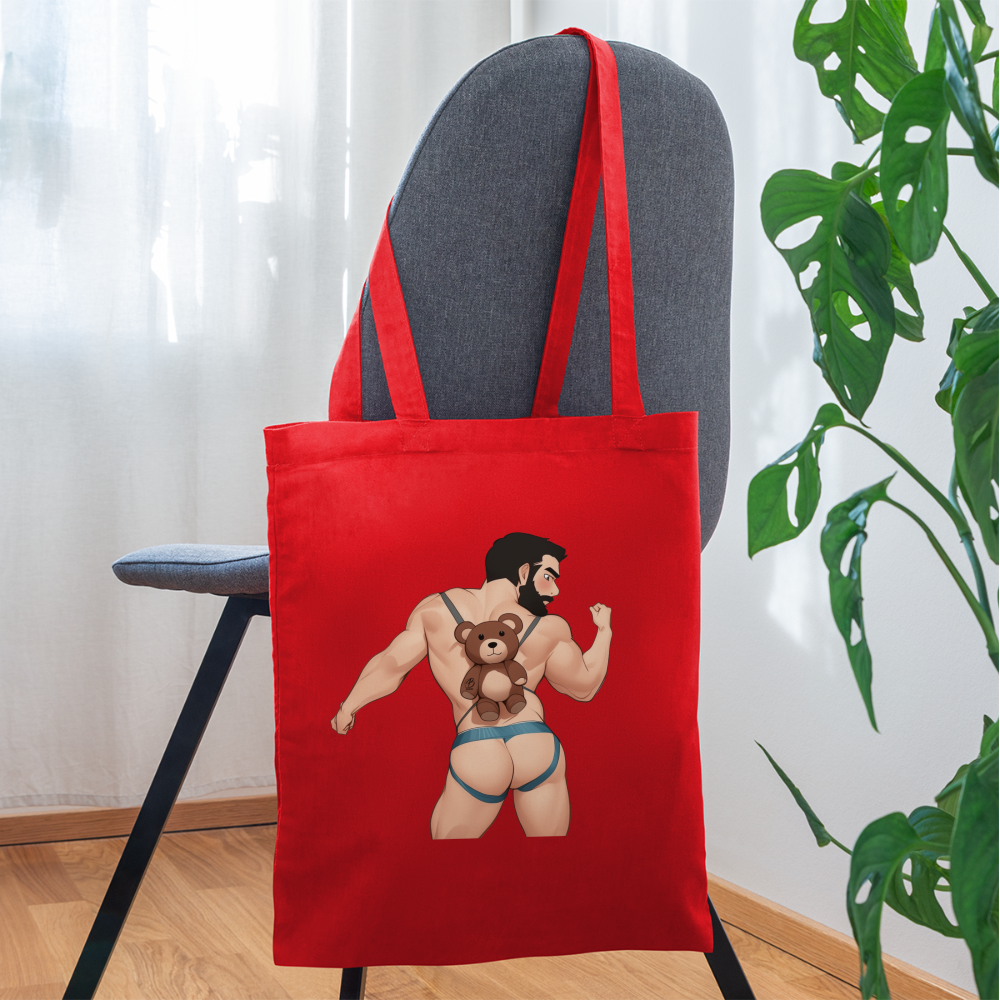 "Bear Bag Buddy" Tote Bag - red
