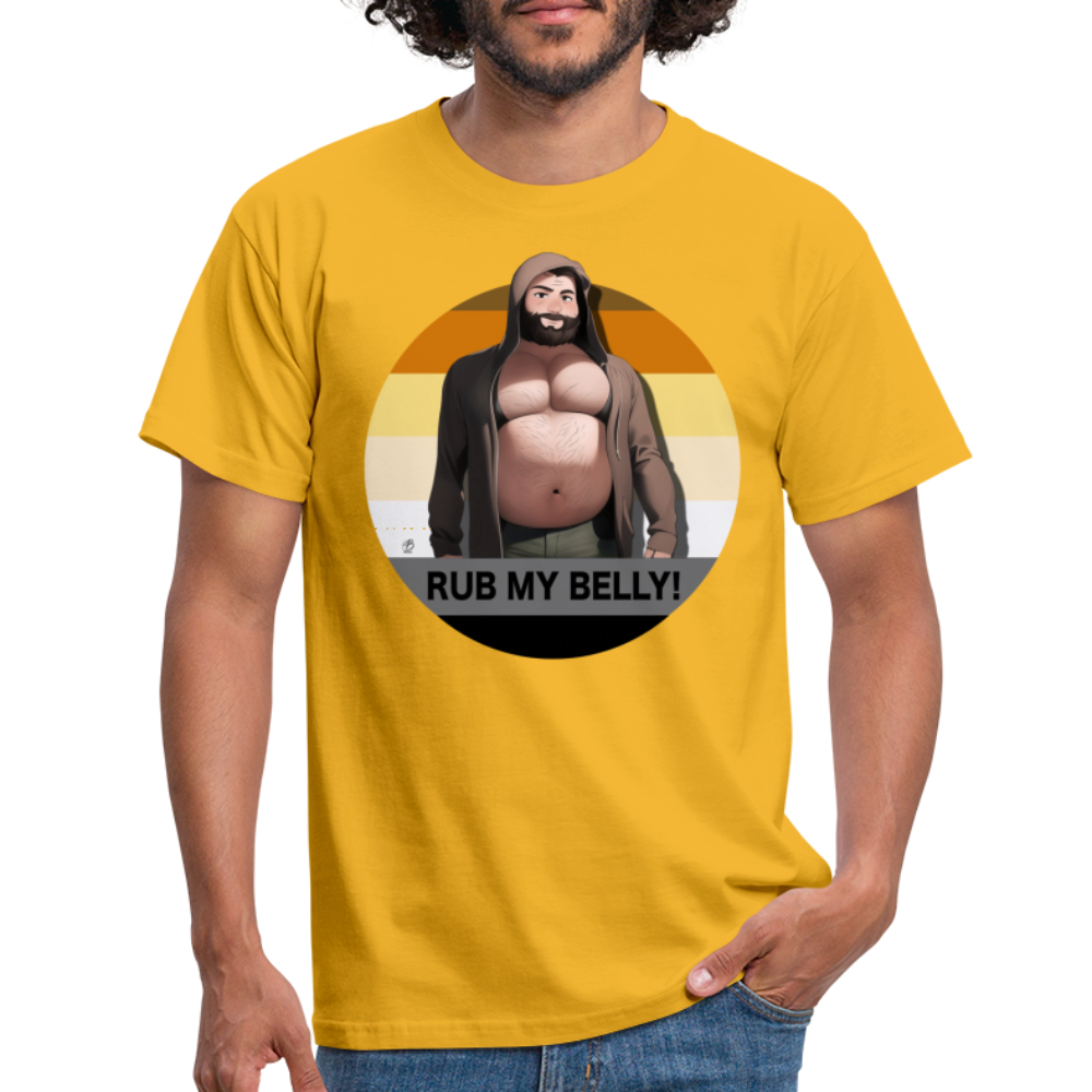 "Rub My Belly!" T-Shirt - yellow