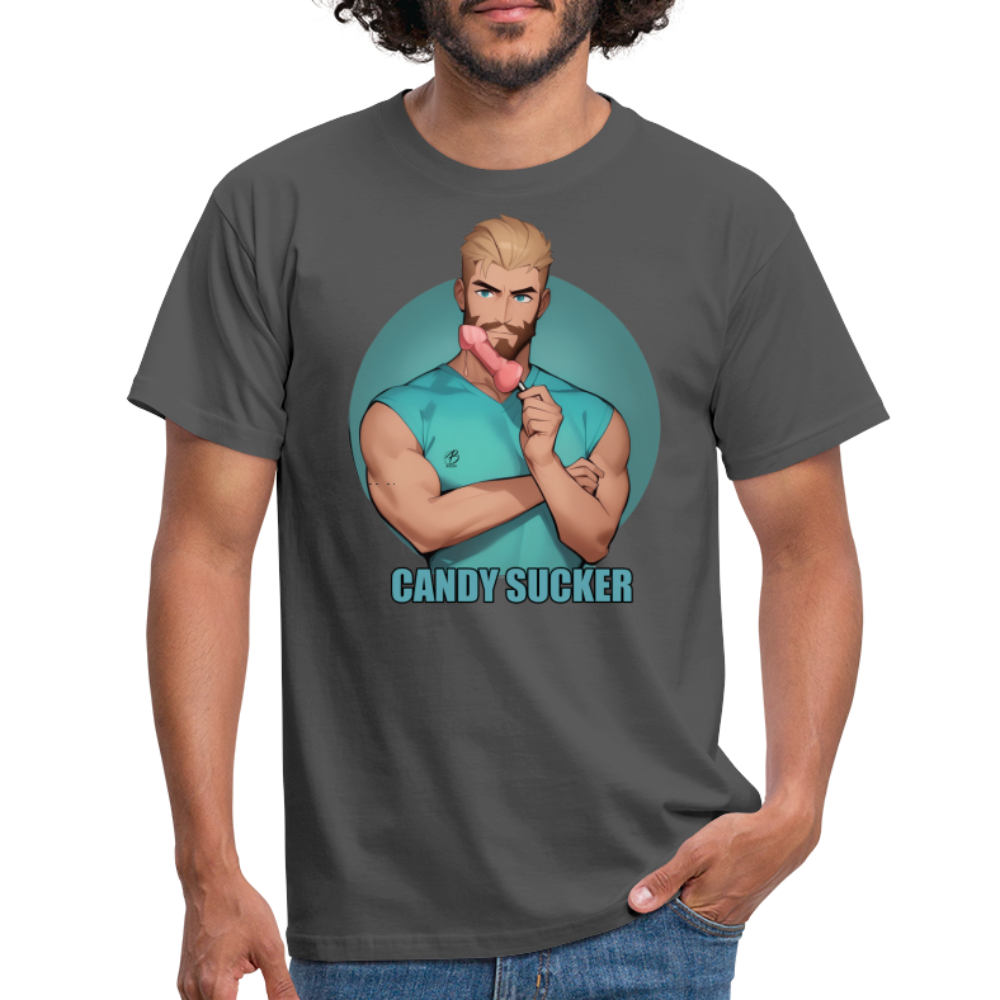 "Candy Sucker" T-Shirt - charcoal grey