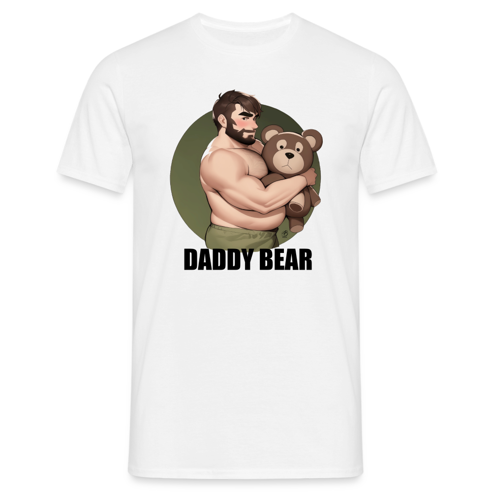 "Daddy Bear" T-Shirt With Lettering - white