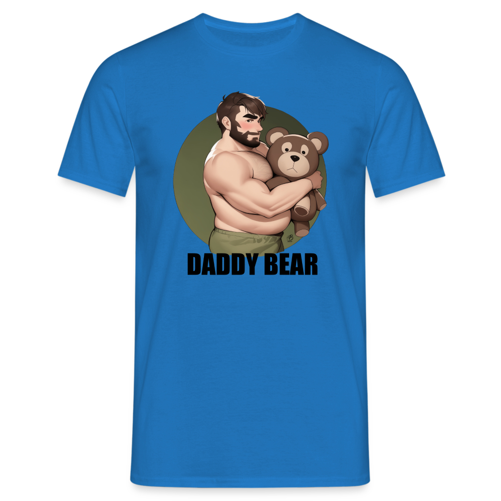 "Daddy Bear" T-Shirt With Lettering - royal blue