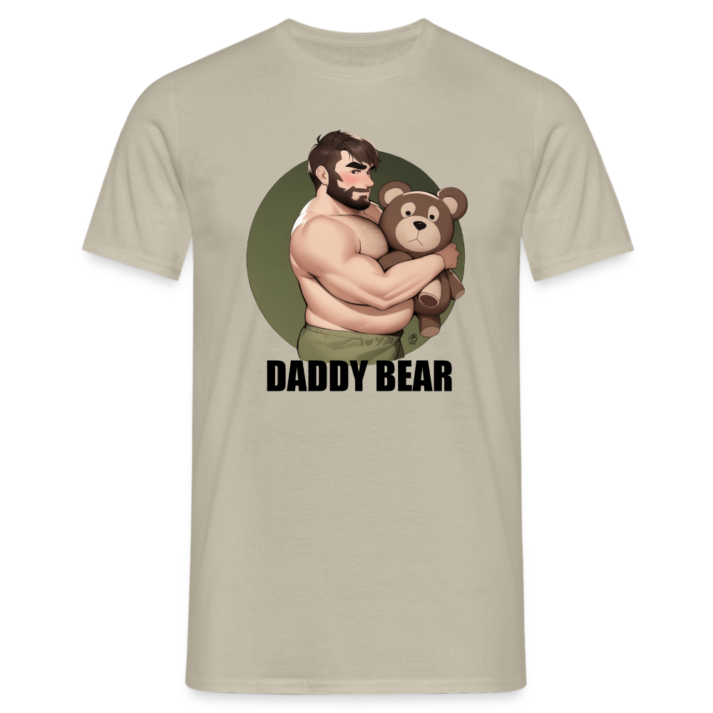 "Daddy Bear" T-Shirt With Lettering - sand beige