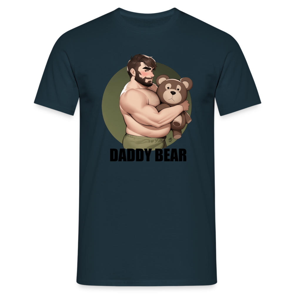"Daddy Bear" T-Shirt With Lettering - navy