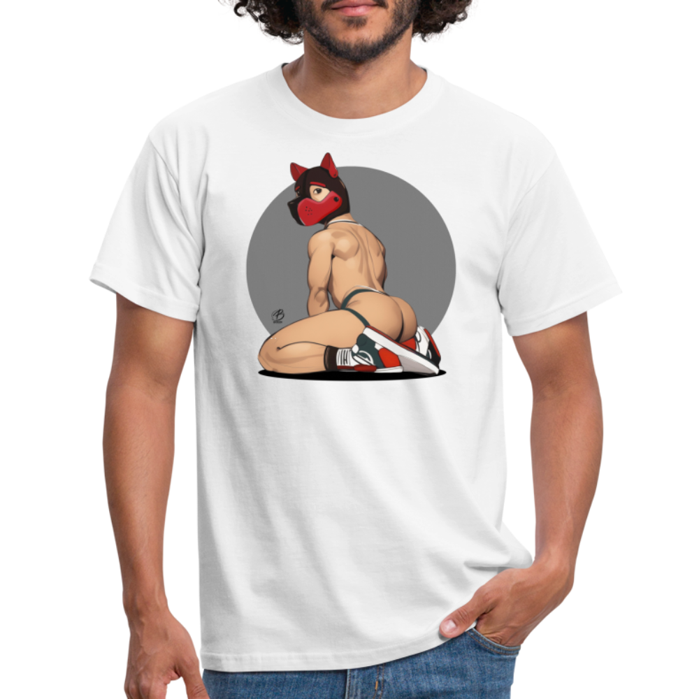 "Red Puppy Boy" T-Shirt - white