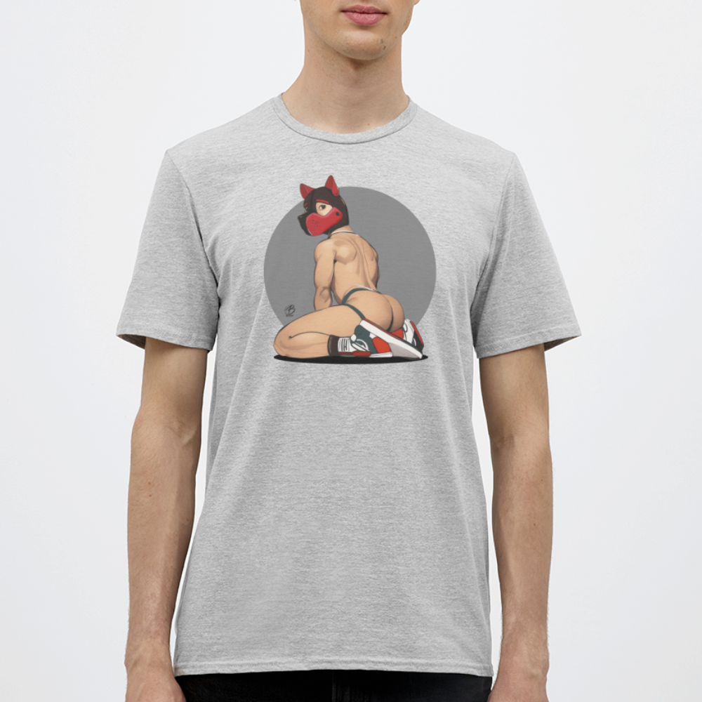 "Red Puppy Boy" T-Shirt - heather grey