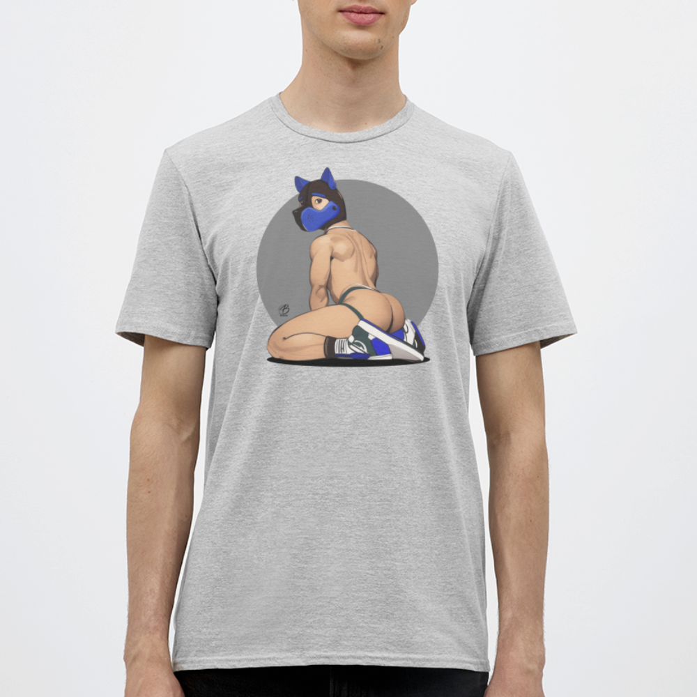 "Blue Puppy Boy" T-Shirt - heather grey