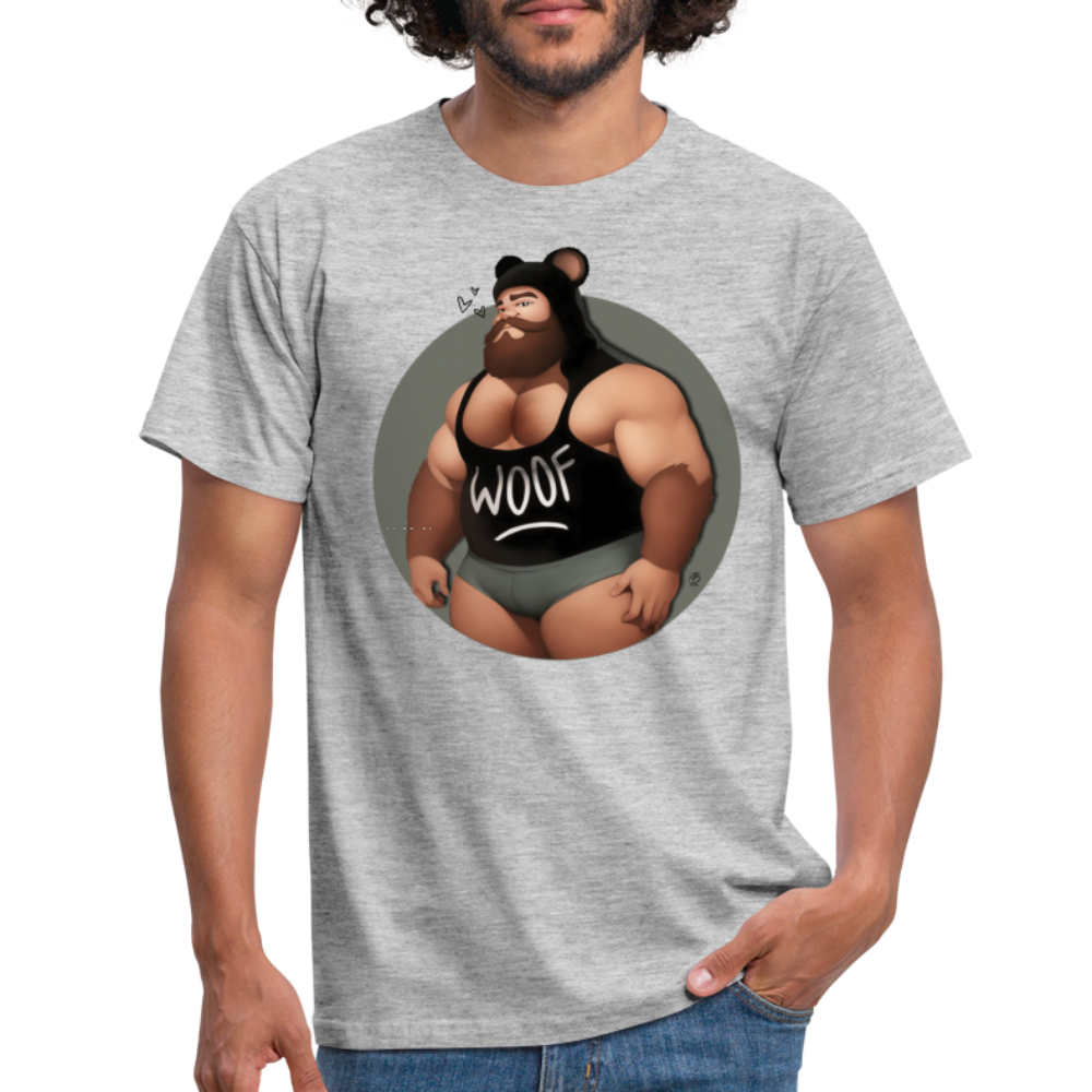 "Bear Lover" T-Shirt - heather grey