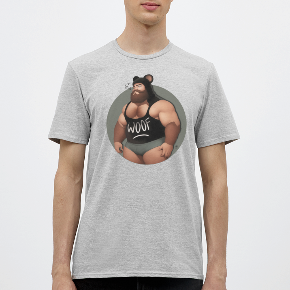 "Bear Lover" T-Shirt - heather grey