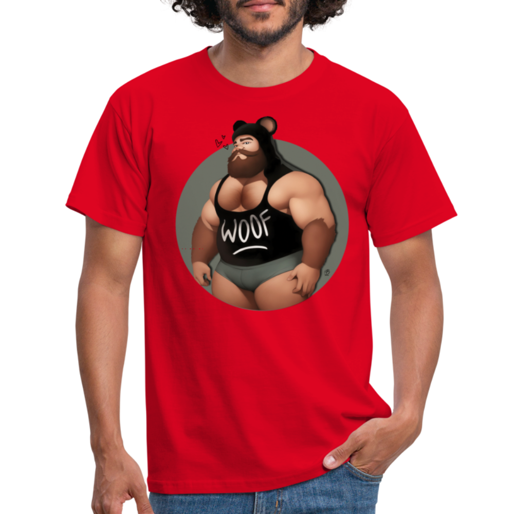 "Bear Lover" T-Shirt - red