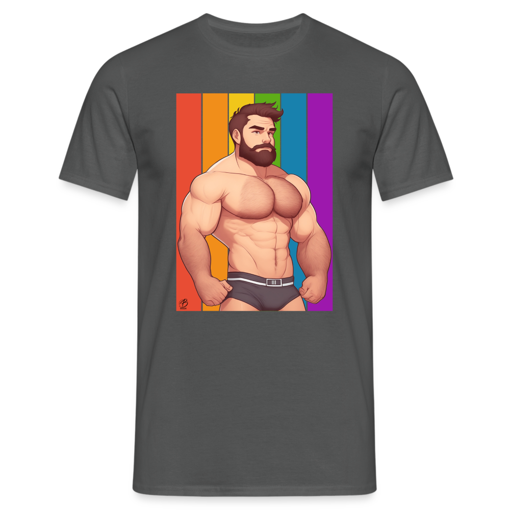 "Rainbow Daddy" T-Shirt - charcoal grey