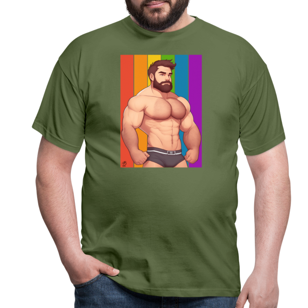 "Rainbow Daddy" T-Shirt - military green