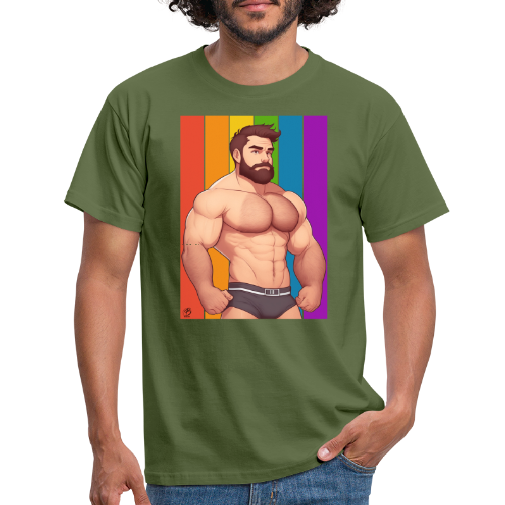 "Rainbow Daddy" T-Shirt - military green